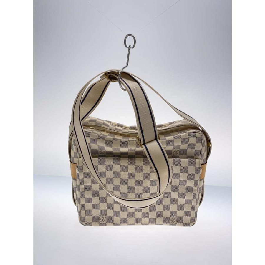 LOUIS VUITTON◇ナヴィグリオ_ダミエ・アズール_WHT/PVC/WHT ルイ 