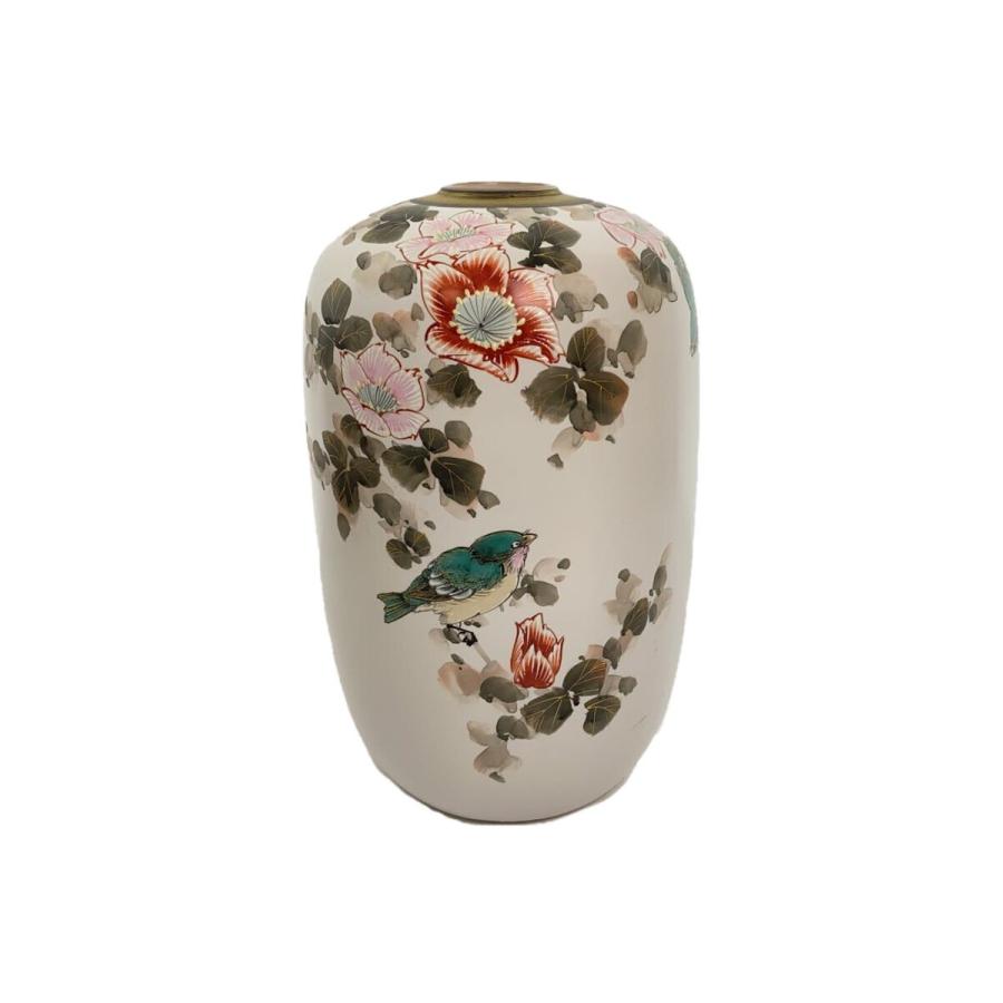 九谷焼◇中村外志人/福良雀/陶器/壷・花瓶/箱有り : セカンド