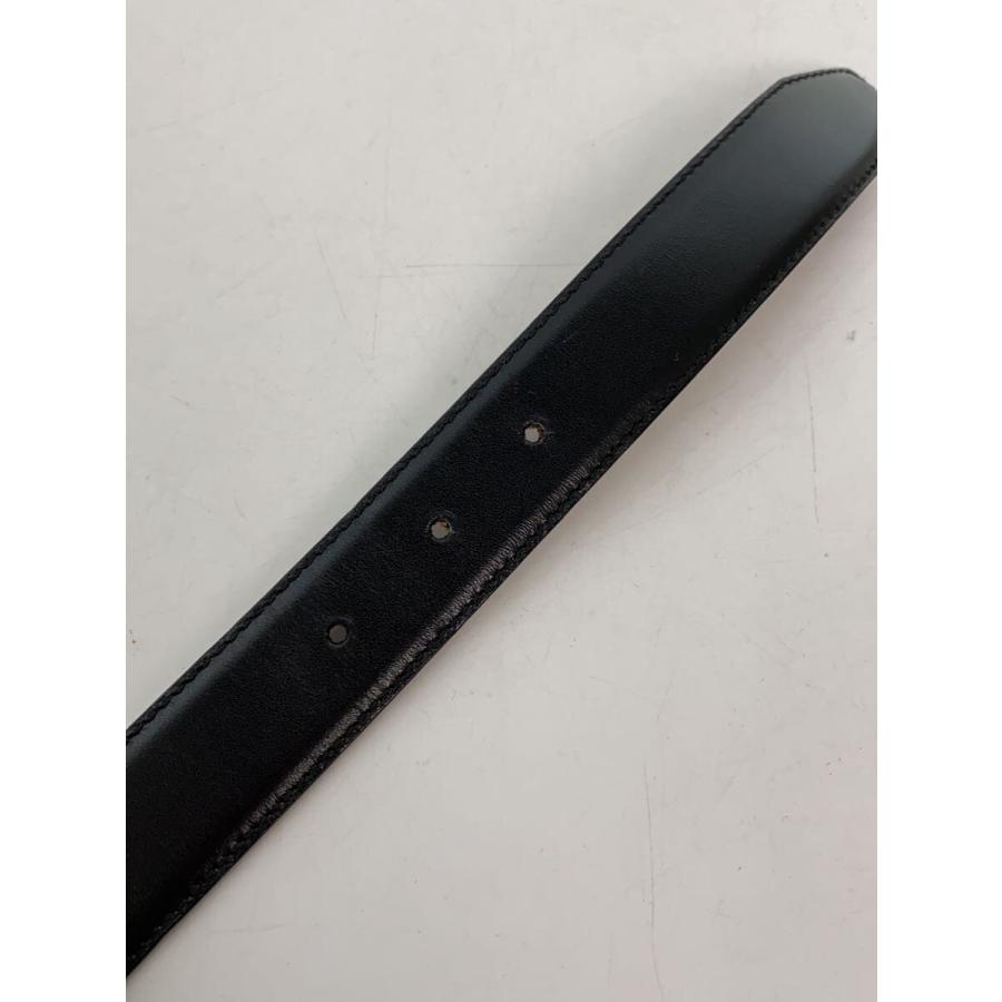 GUCCI グッチ レザーベルト シルバー金具 75/30 レディース ブラック GUCCI◇ベルト/レザー/BLK/レディース/サイズ75・30/036・1766・1108