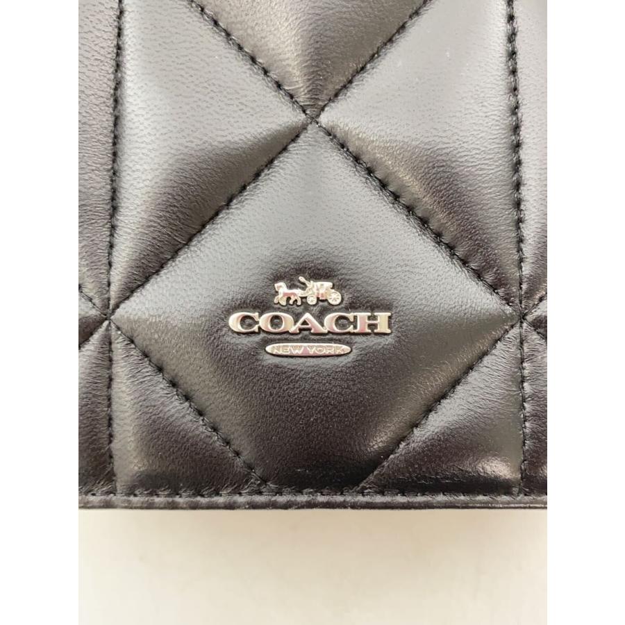 COACH◇サウスミニトート/キルティング/ショルダーバッグ/--/BLK/無地 