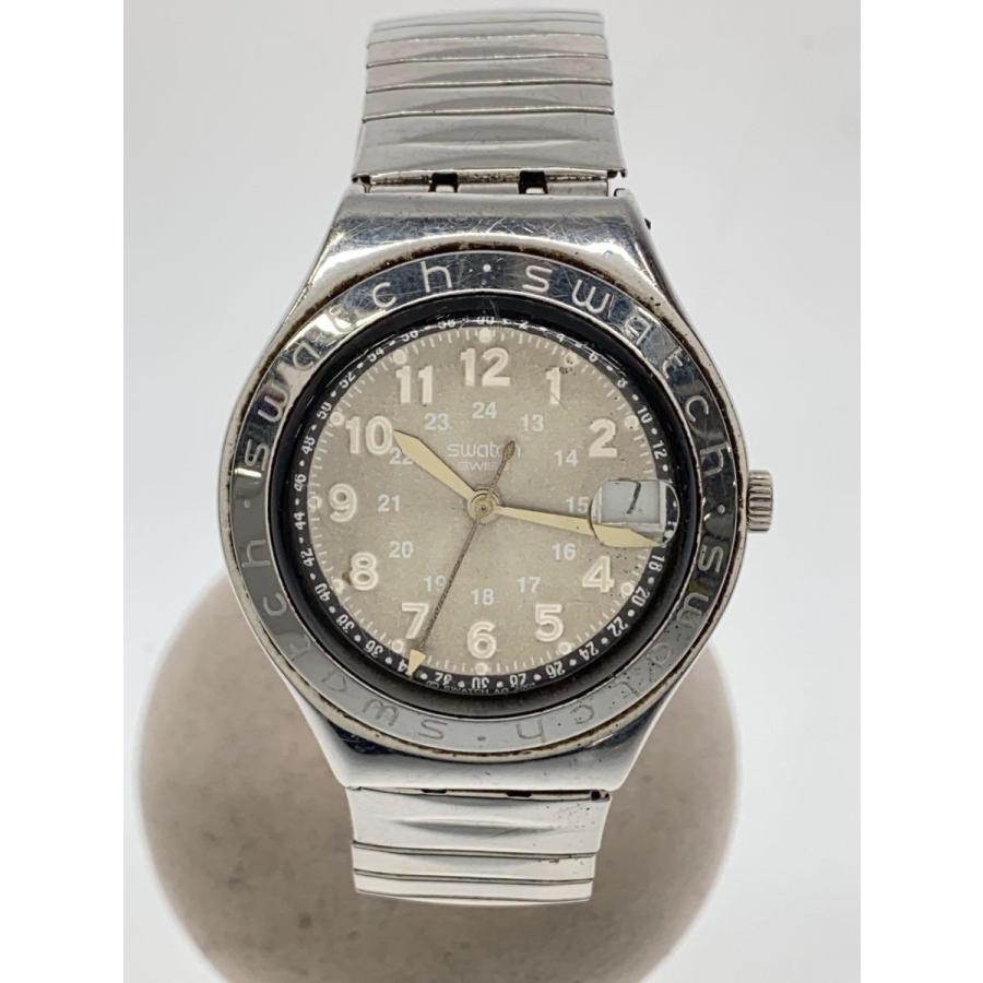 SWATCH◇クォーツ腕時計/アナログ/ステンレス/SLV/SLV