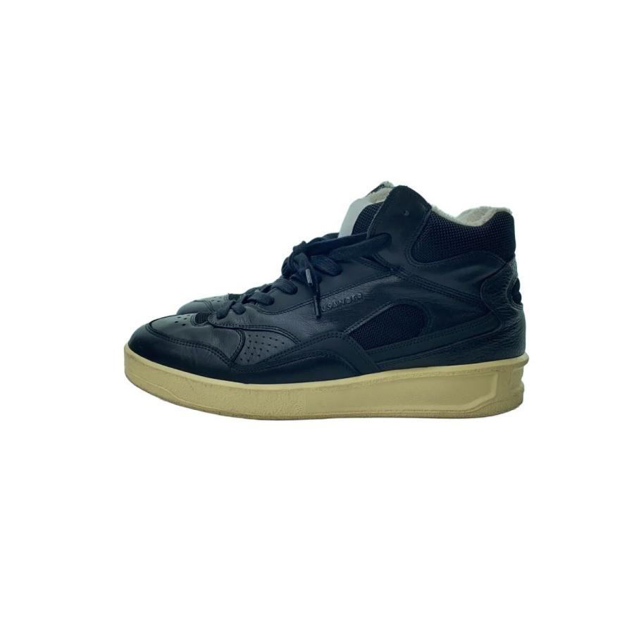 JIL SANDER◇BASKET HI/ハイカットスニーカー/42/BLK/レザー