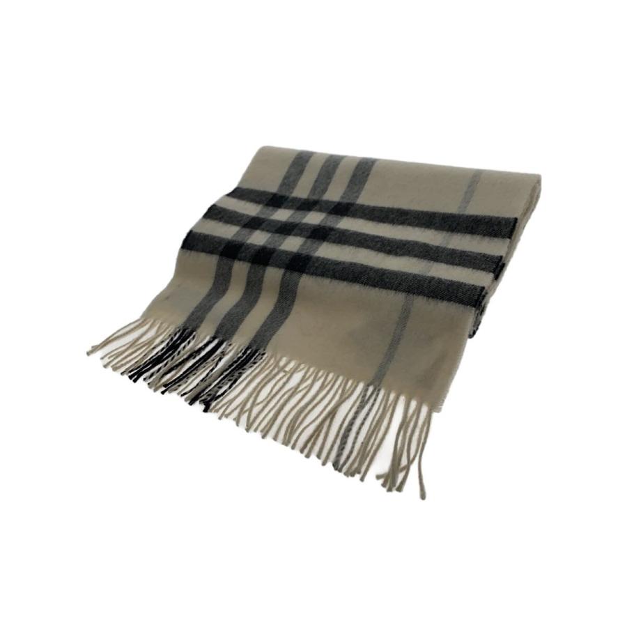 Burberry メンズマフラー[カシミヤ] BURBERRY◇マフラー/カシミア/WHT/チェック/メンズ : セカンド