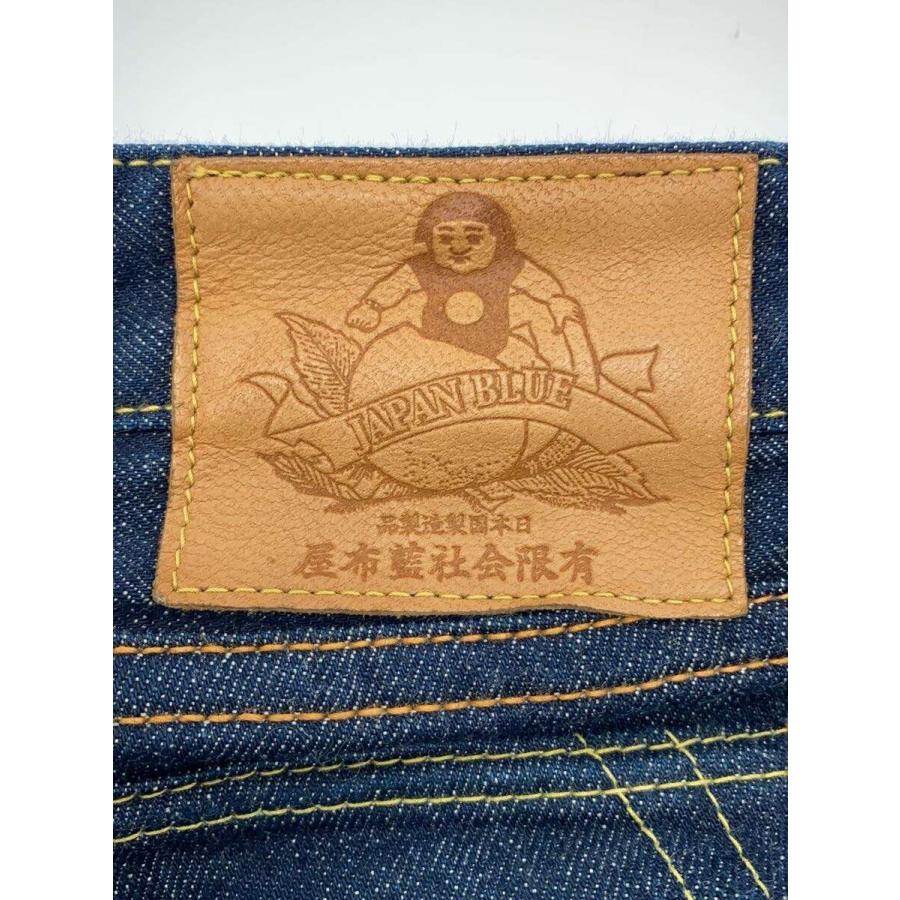 桃太郎ジーンズ ストレート デニム 銅丹 出陣レーベル 桃耳 w29 銅丹LABEL by MOMOTARO JEANS | デニム研究所 by JAPAN BLUE