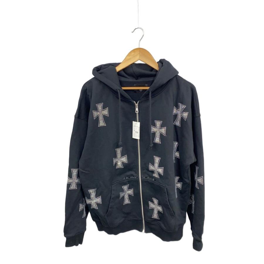 UNKNOWN LONDON◇ジップパーカー/M/コットン/BLK : セカンドストリート