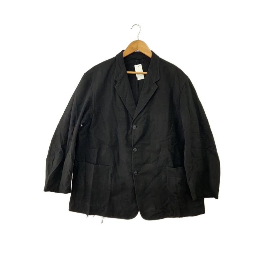 COMOLI◇コットンネルジャケット/1/コットン/BLK/無地/C03-01004
