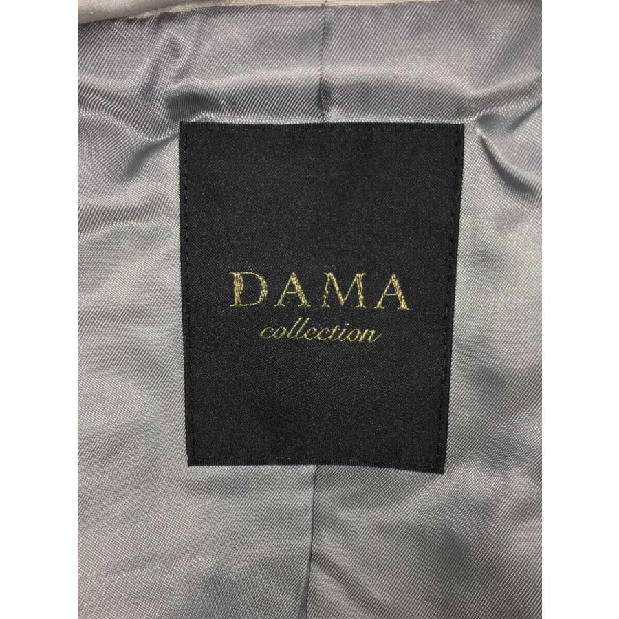 DAMA collection◇ロングダウンジャケット/2/シルク/GRY/無地/19041