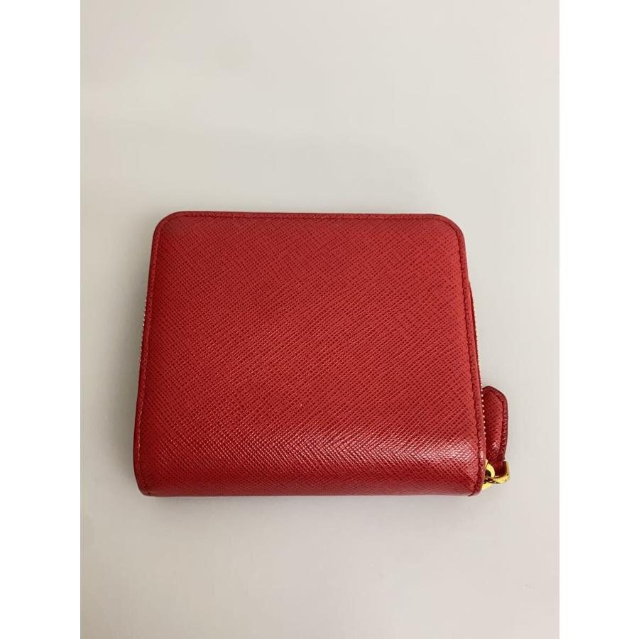 PRADA◇2つ折り財布/レザー/RED/レディース/1ML036 : セカンド