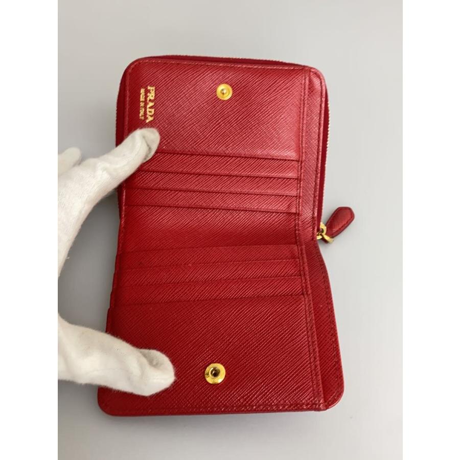 PRADA◇2つ折り財布/レザー/RED/レディース/1ML036 : セカンド