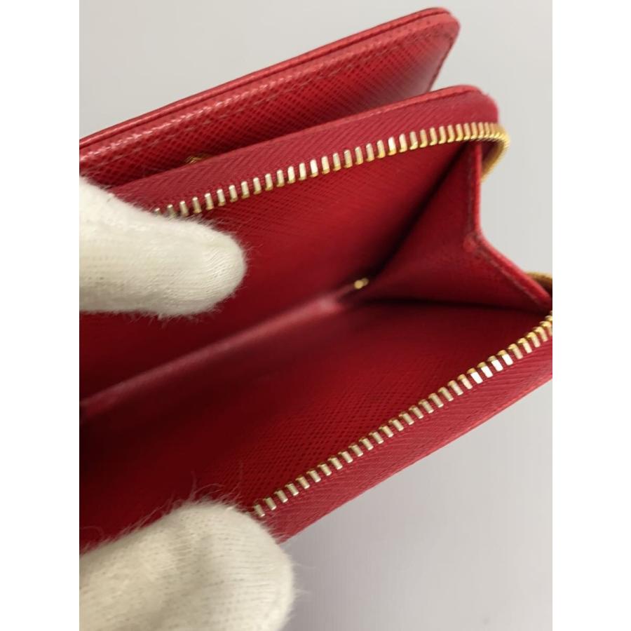PRADA◇2つ折り財布/レザー/RED/レディース/1ML036 : セカンド