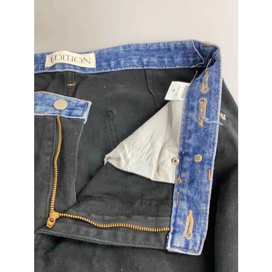 The Frankie Shop/HAYLA CONTRAST DENIM PANTS/M/コットン/BLK