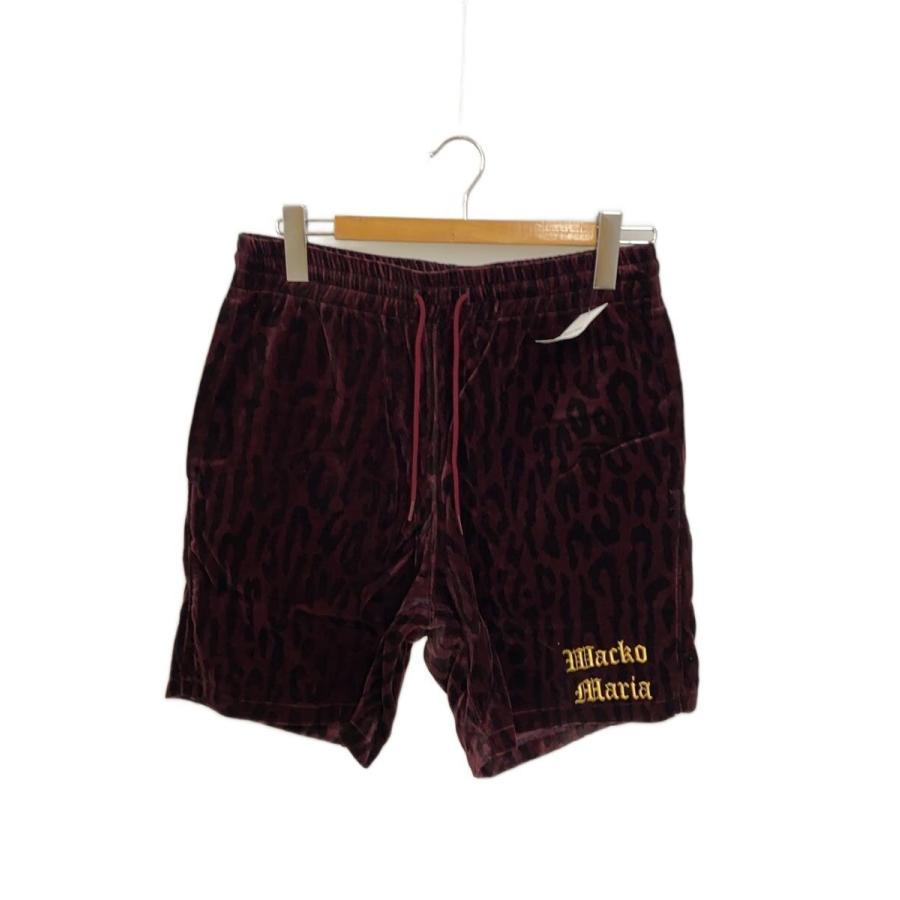 WACKO MARIA◇22SS/LEOPARD VELVET SHORTS/S/コットン/BRD/レオパード