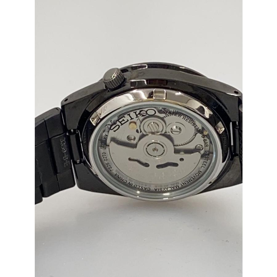 SEIKO◇自動巻腕時計/アナログ/ステンレス/BLK/BLK/7s26-02t0