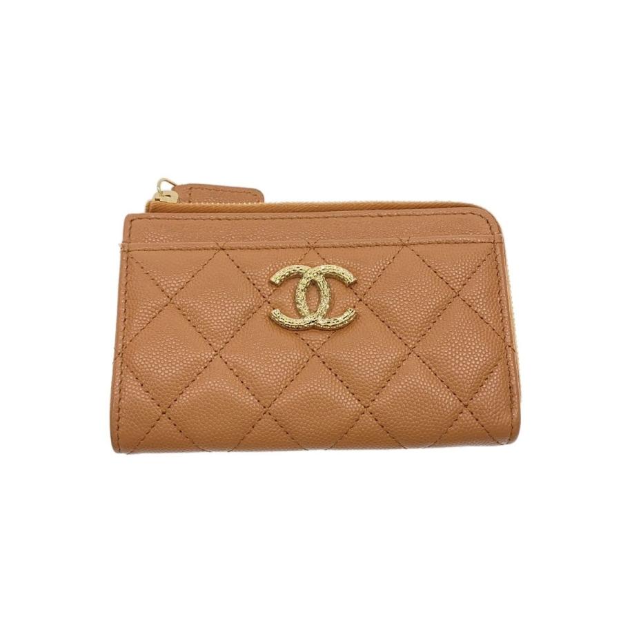 CHANEL マトラッセ フラグメント　キャビアスキン CHANEL◇マトラッセ/フラグメントケース/カードケース/キャビアスキン