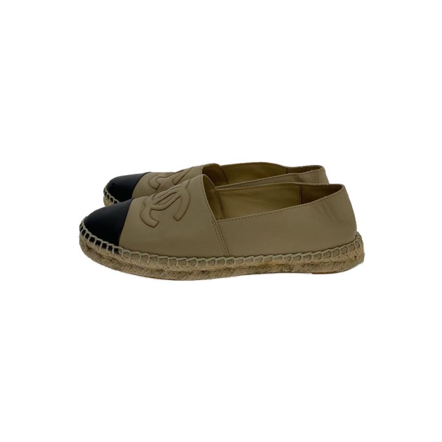 CHANEL エスパドリーユ ベージュ/黒 CHANEL◇エスパドリーユ/--/BEG/レザー : セカンドストリートYahoo!店