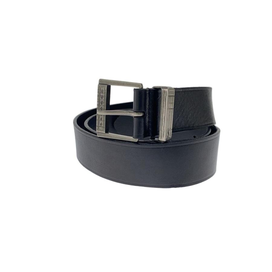 YVES SAINT LAURENT◇イヴサンローラン/ベルト/レザー/BLK/メンズ