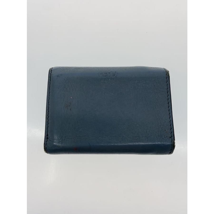 FENDI◇フェンディ/3つ折り財布/レザー/BLU/無地/メンズ : セカンド