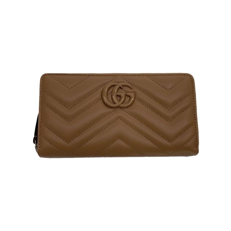 GUCCI◇長財布/レザー/BEG/無地/レディース/443123 : セカンド