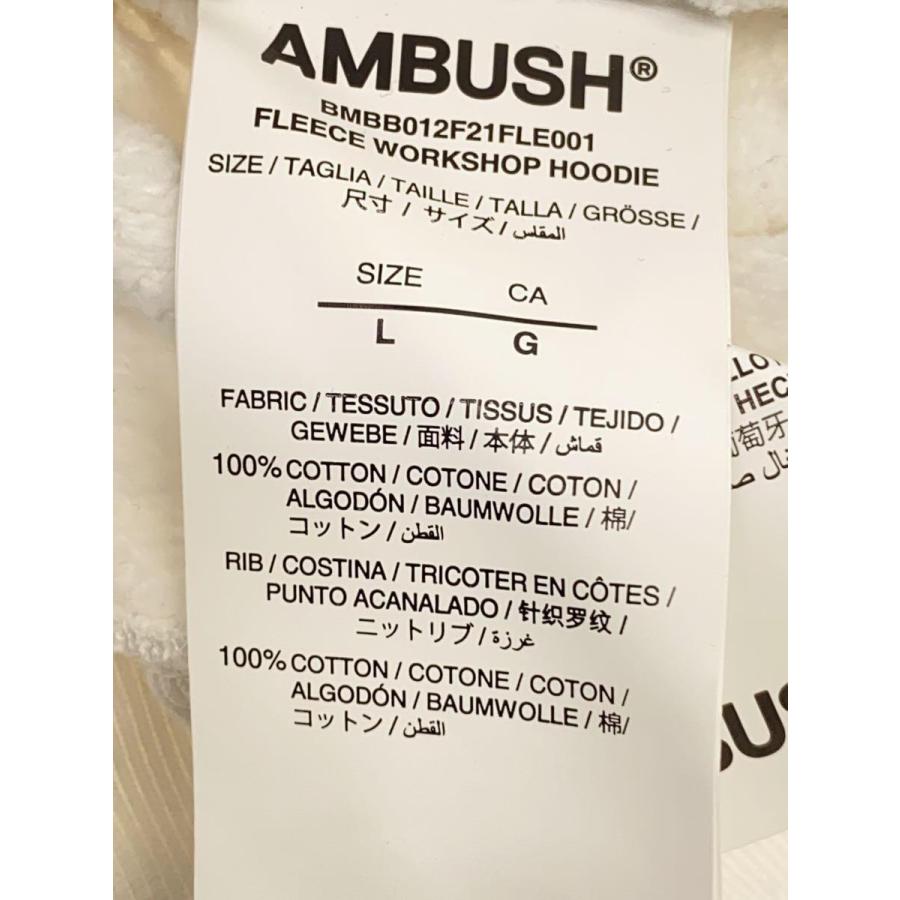 AMBUSH◆FLEECE WORKSHOP HOODIE/パーカー/L/ホワイト/BMBB012F21FLE001｜ssol-shopping｜04