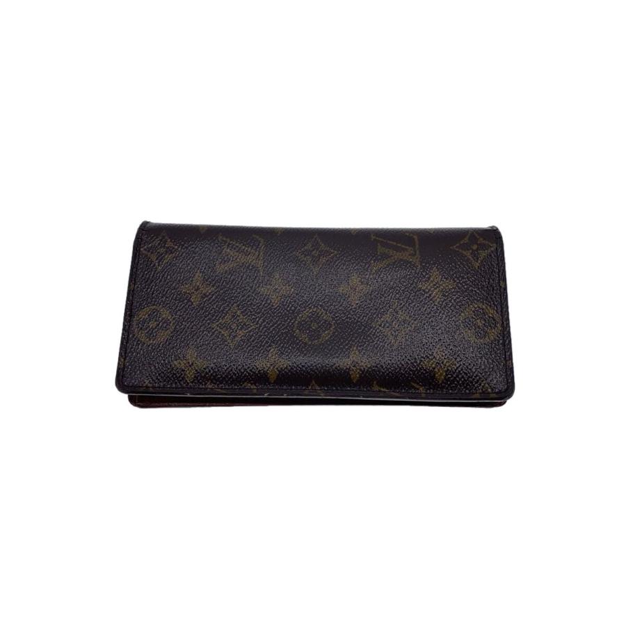 LOUIS VUITTON◇ポルト・フォイユ・ブラザ_モノグラム・キャンバス 