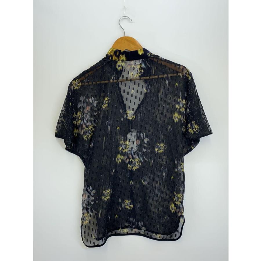 mame kurogouchi◇Flower Print Shirt/半袖ブラウス/1/ブラック mame kurogouchi◇Flower Print Shirt/半袖ブラウス/1/ブラック