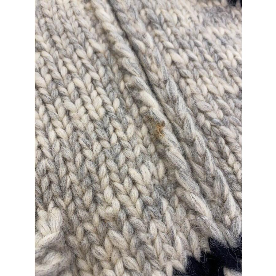 カナディアンセーター　カウチン　グレー　インディアン　ウール100 カナディアンセーター カウチン グレー インディアン ウール100