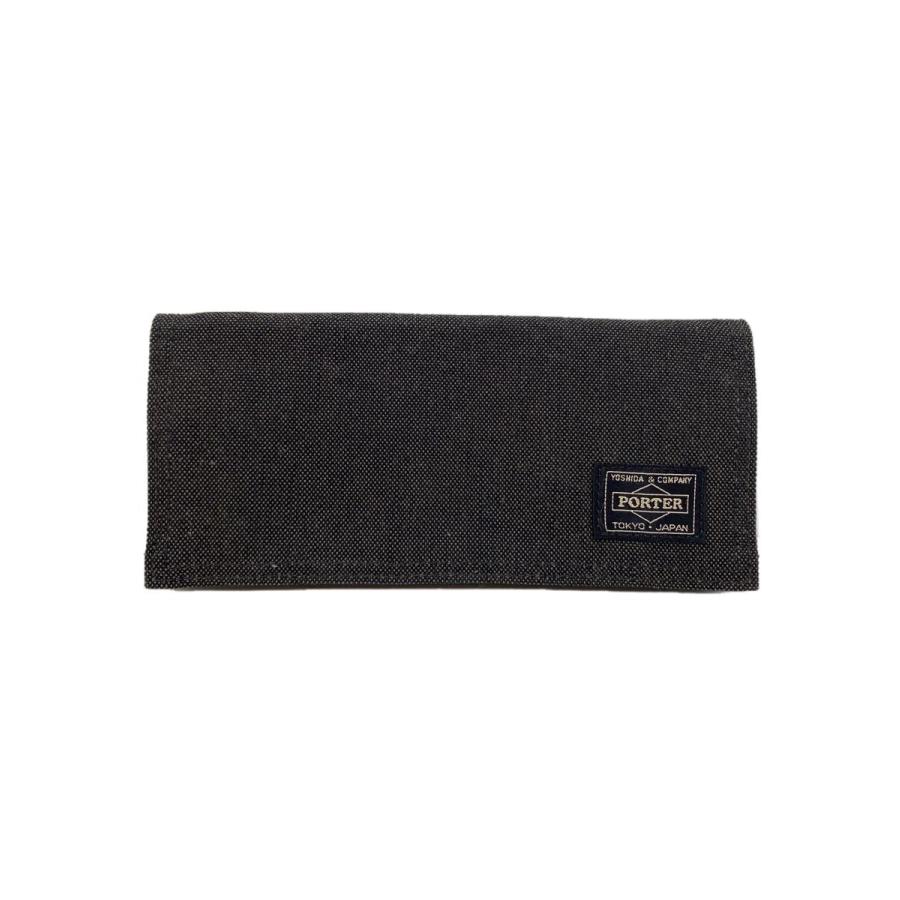 PORTER◇長財布/キャンバス/ブラック/SMOKY/スモーキー/内側ヤブレ有