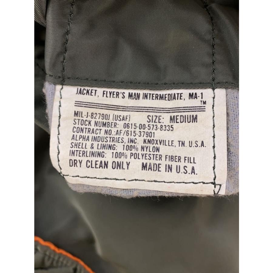 ALPHA INDUSTRIES◇BATMAN CLUB/90s/MA-1/M/ポリエステル/カーキ