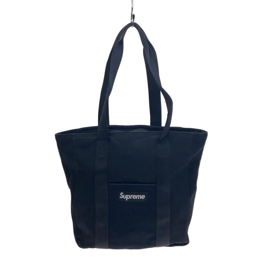 Supreme◇キャンバストートバッグ/トートバッグ/--/ブラック