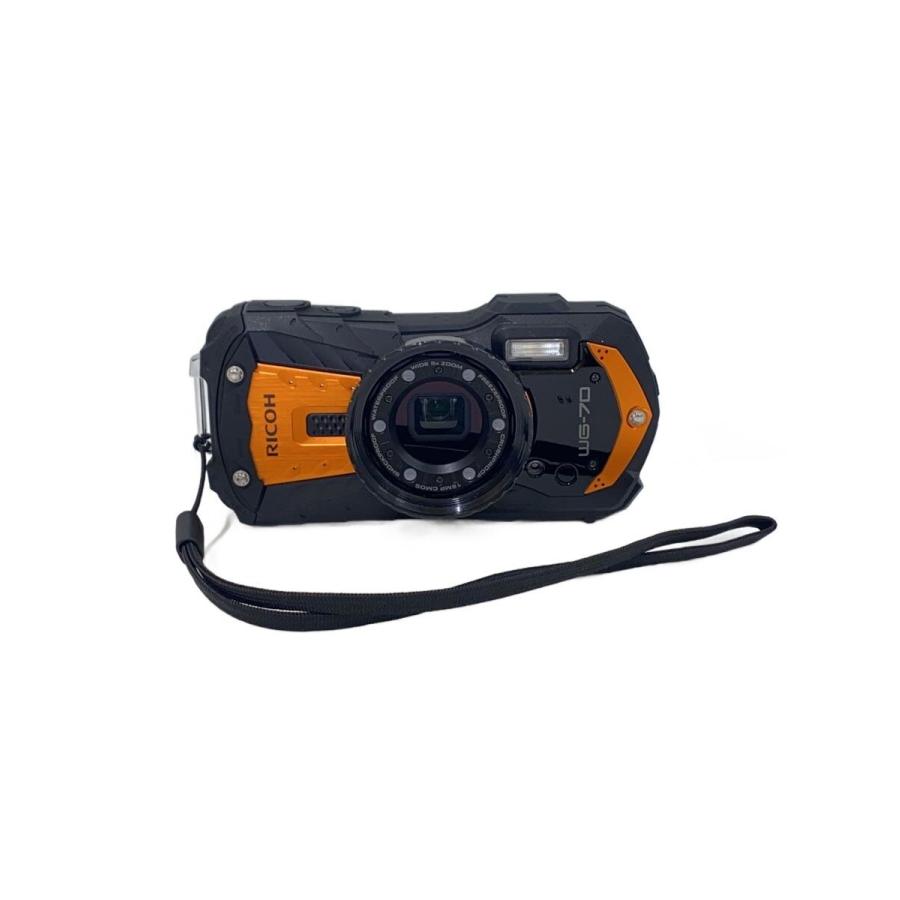 RICOH◇防水コンデジデジタルカメラ/デジカメ/黒物家電/ガジェット