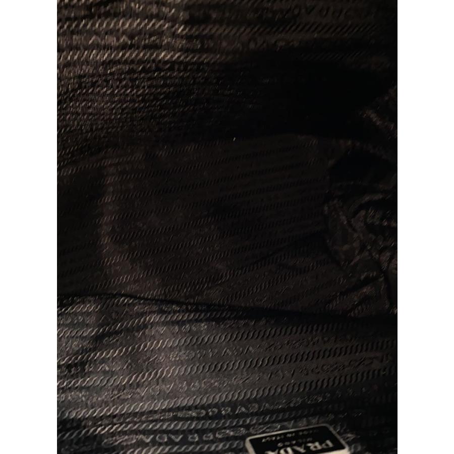 PRADA◇フラップ/リュック/ナイロン/BLK/三角ロゴ : セカンド
