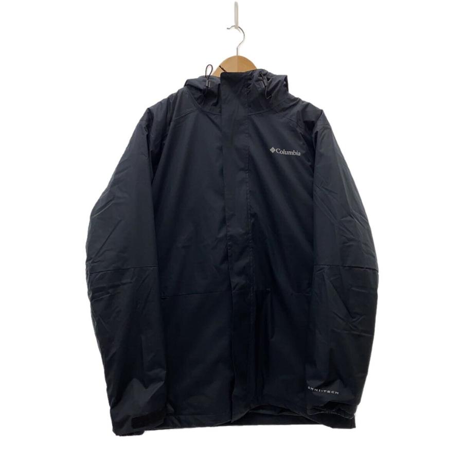 Columbia◇マウンテンパーカ/3wayジャケット/XL/ポリエステル/BLK/無地