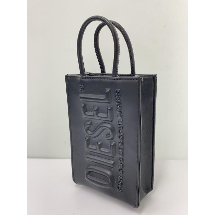 DIESEL◇ショルダーバッグ/レザー/BLK/3d shopper m x/ショルダー欠品 
