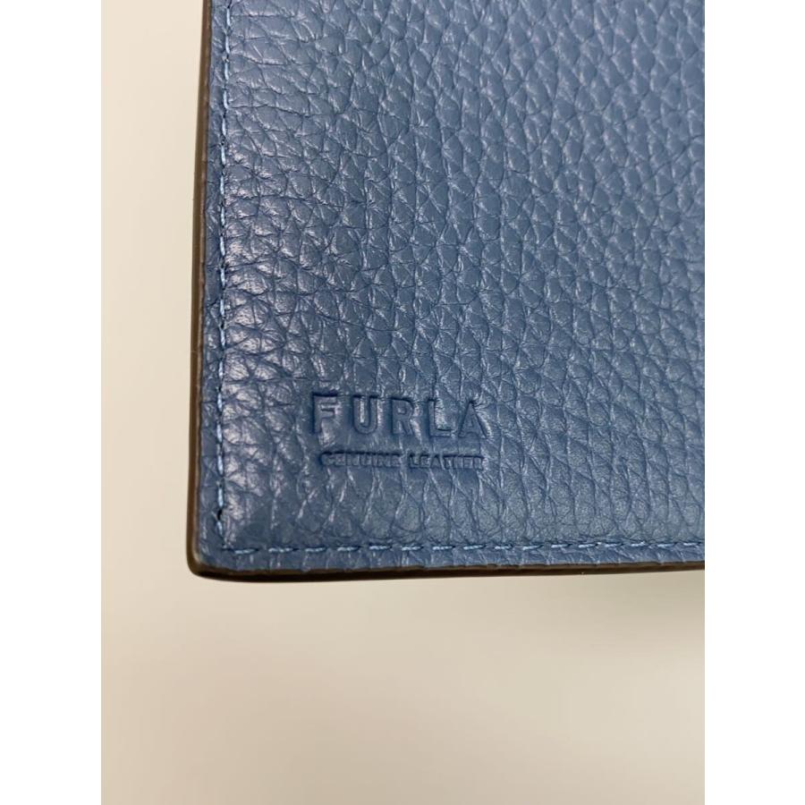 FURLA◇3つ折り財布/レザー/NVY/無地/レディース/ダフネシリーズ