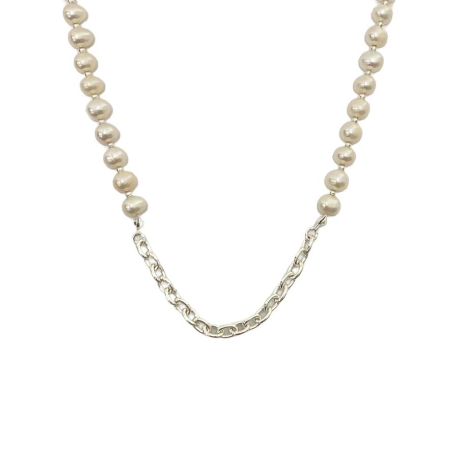 タイムセール！GOD ONLY KNOWS パールチェーンブレスレット シルバー GOD ONLY KNOWS◇ネックレス/PEARL CHAIN NECKLACE/--/パール/メンズ