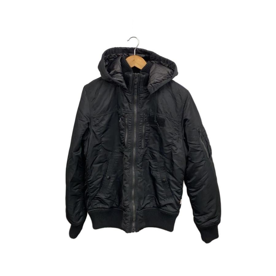 ALPHA INDUSTRIES◇ジャケット/L/ナイロン/BLK/TA1396-001/フーデッド