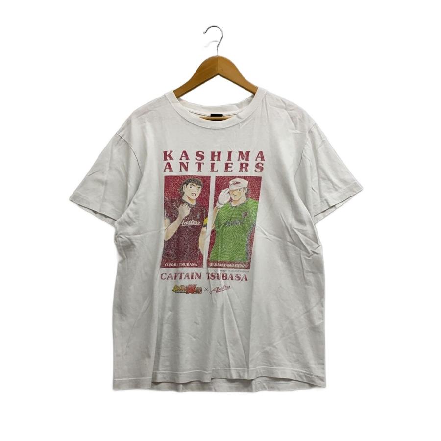 Tシャツ/--/コットン/WHT/プリント/Jリーグ/鹿島アントラーズ