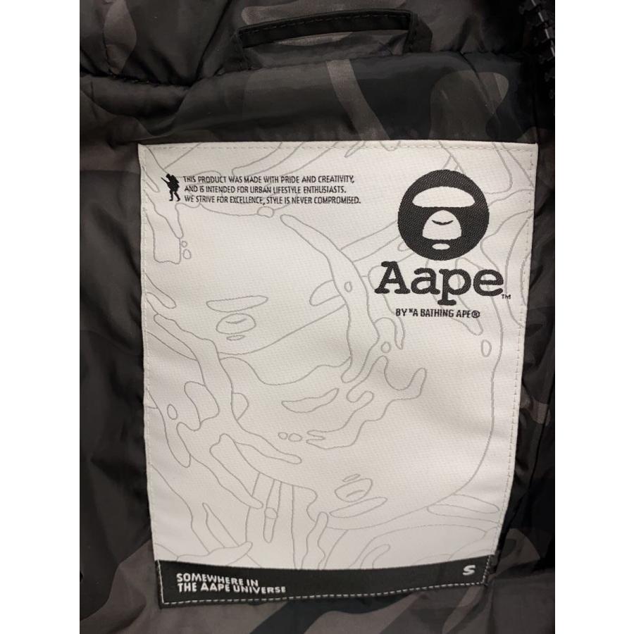 AAPE BY A BATHING APE◆ダウンジャケット/S/ポリエステル/BLK/AAPDNM7667XXN//の画像