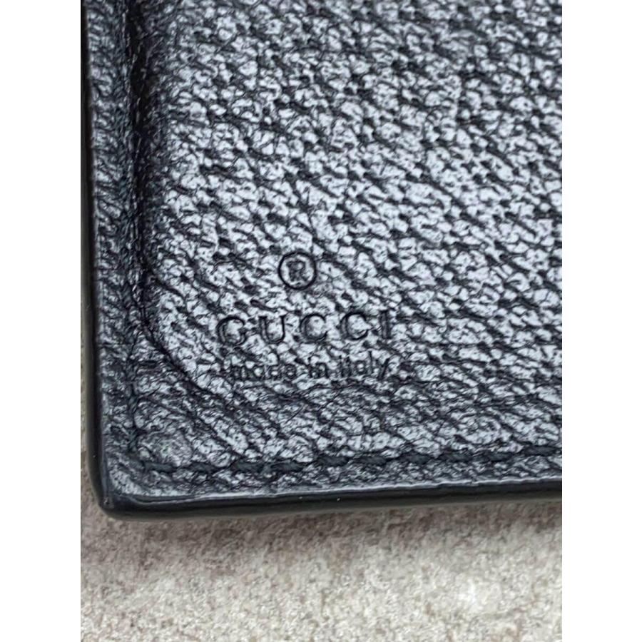 GUCCI◇2つ折り財布/レザー/BLK/無地/メンズ/523664 : セカンド