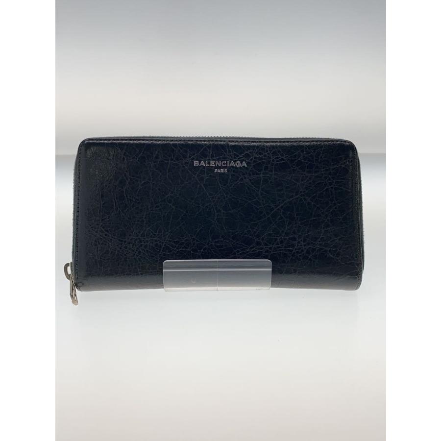 BALENCIAGA◇長財布/レザー/BLK/無地/メンズ/419805・1110・D532244 