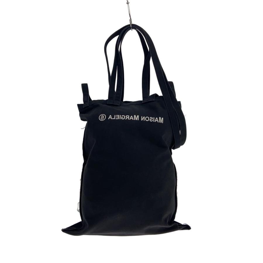 MM6 Maison Margiela ブラックトートバッグ MM6◇トートバッグ/キャンバス/BLK/S54WC0058 PR238 : セカンド