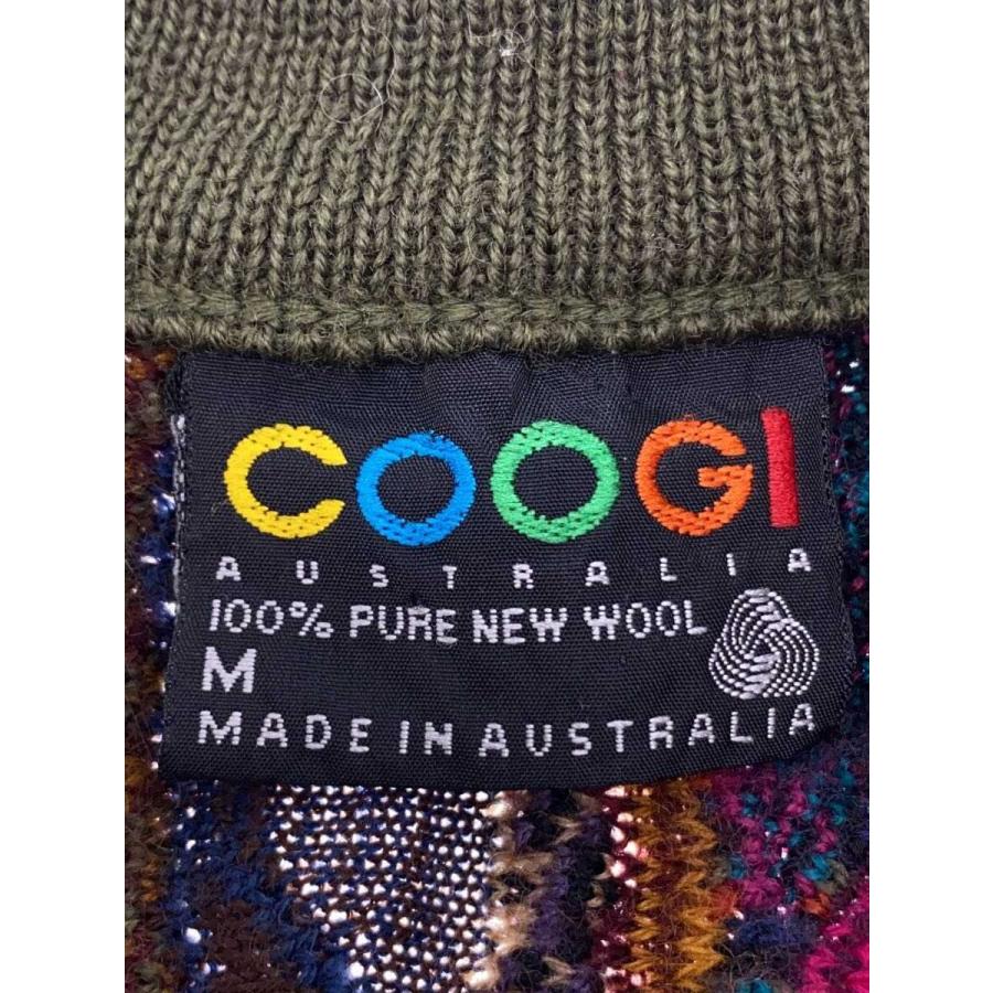 COOGI カーディガン M マルチカラー COOGI◇カーディガン(厚手)/M/ウール/マルチカラー/総柄 : セカンド