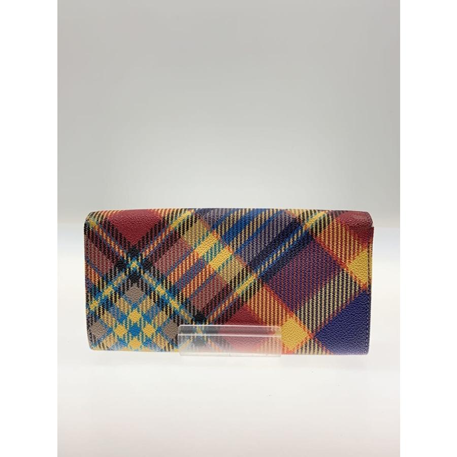 Vivienne Westwood◇長財布/PVC/マルチカラー/チェック/レディース