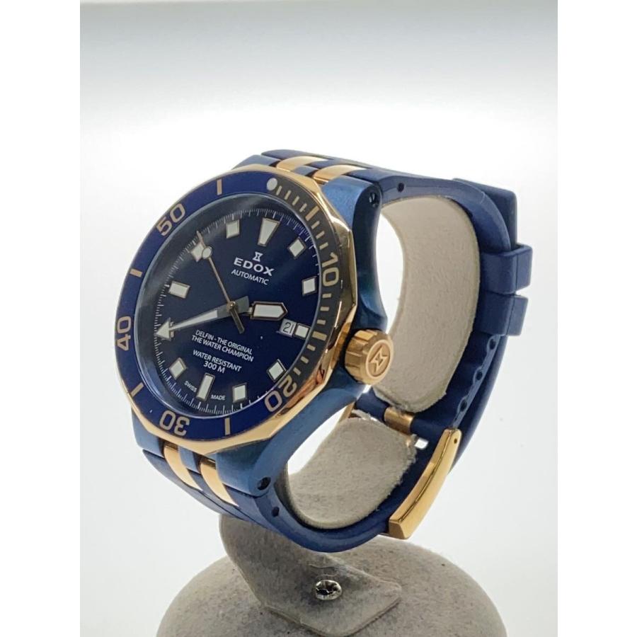 EDOX◇自動巻腕時計/アナログ/--/BLU/BLU/80110 : セカンドストリート 