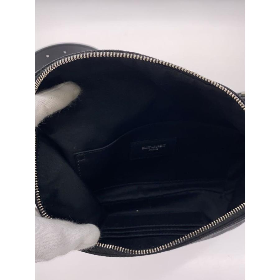 SAINT LAURENT◇ショルダーバッグ/キャンバス/BLK/PLB590076