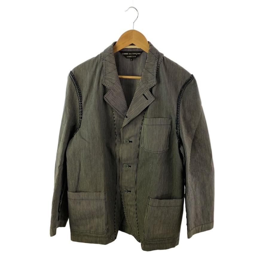 COMME des GARCONS HOMME PLUS◇テーラードジャケット/S/コットン/BLK