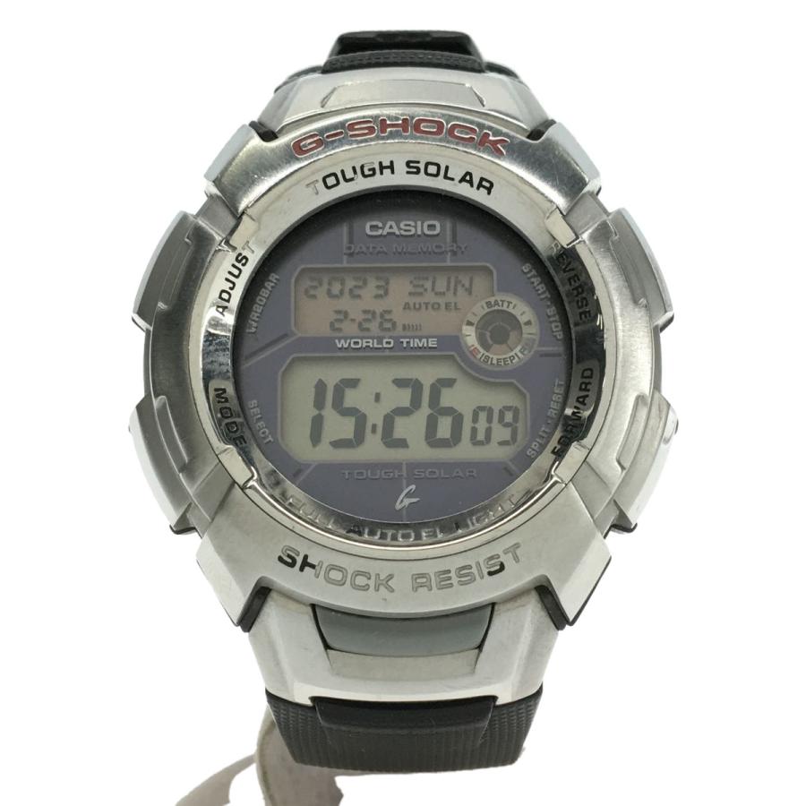CASIO◇ソーラー腕時計・G-SHOCK/デジタル/SLV/BLK/G-7000-1JF