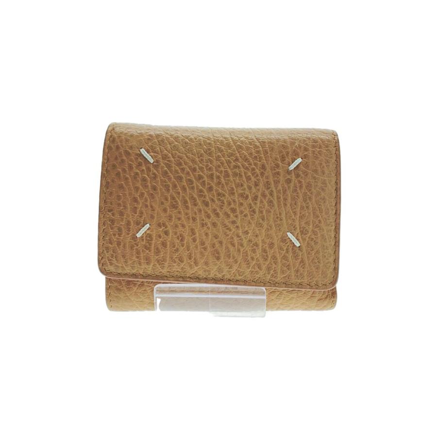 Maison Margiela◇3つ折り財布/レザー/BEG/レディース/SA3UI0010