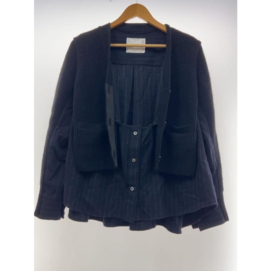sacai◇カーディガン(厚手)/2/ウール/BLK/22-06338 : セカンド 
