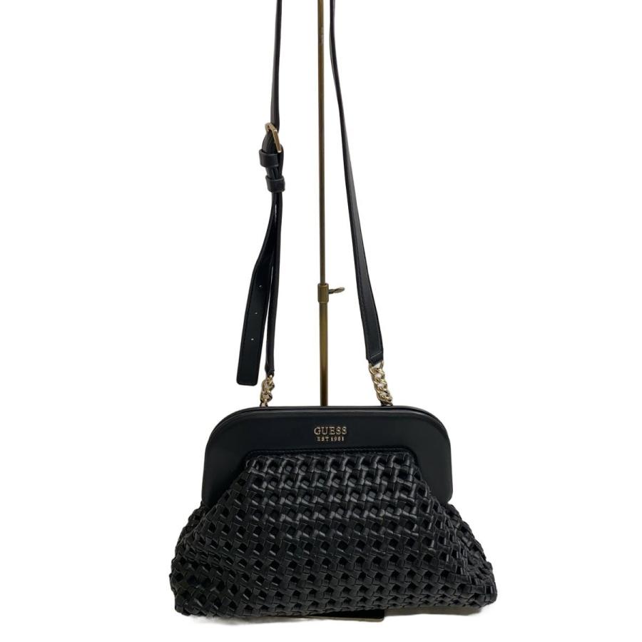 GUESS◇ショルダーバッグ/レザー/BLK/無地 : セカンドストリートYahoo